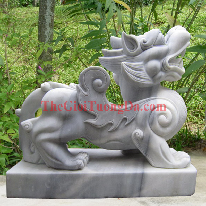 Gray Marble Pixiu Statue