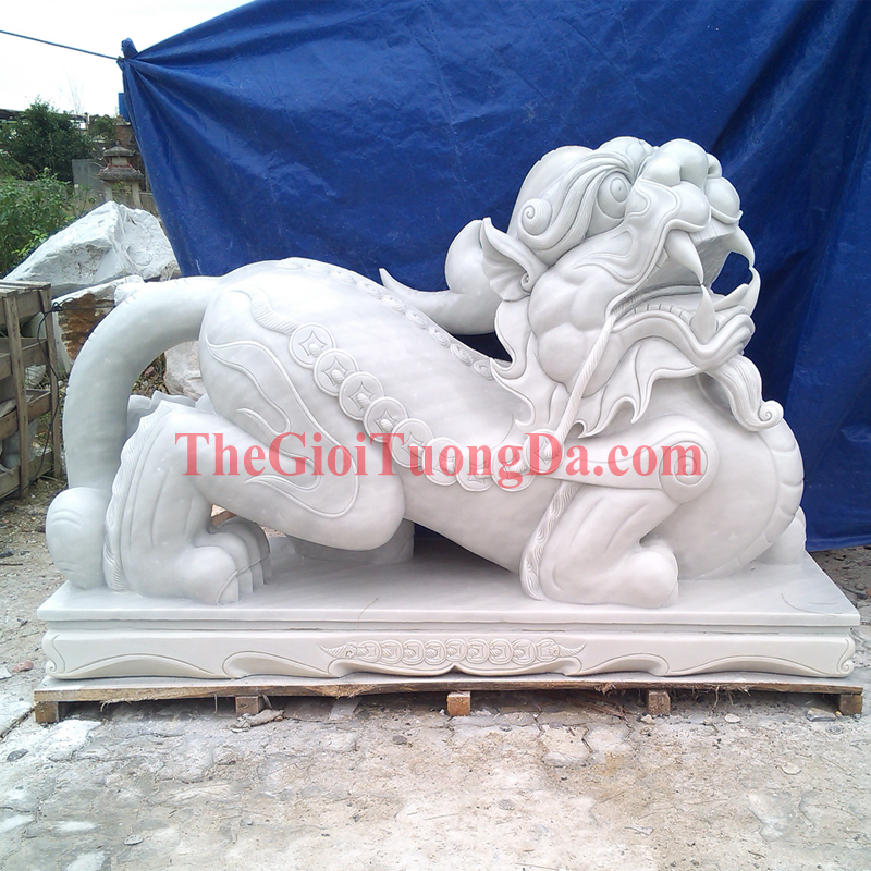 White Marble Pixiu Statue
